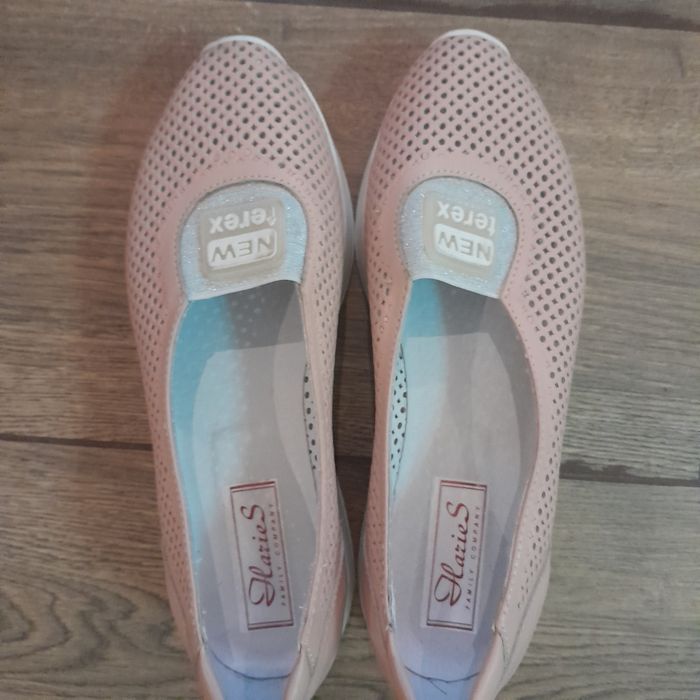 Мокасини жіночі шкіра натуральна, літні, пудрового кольору, 38,5