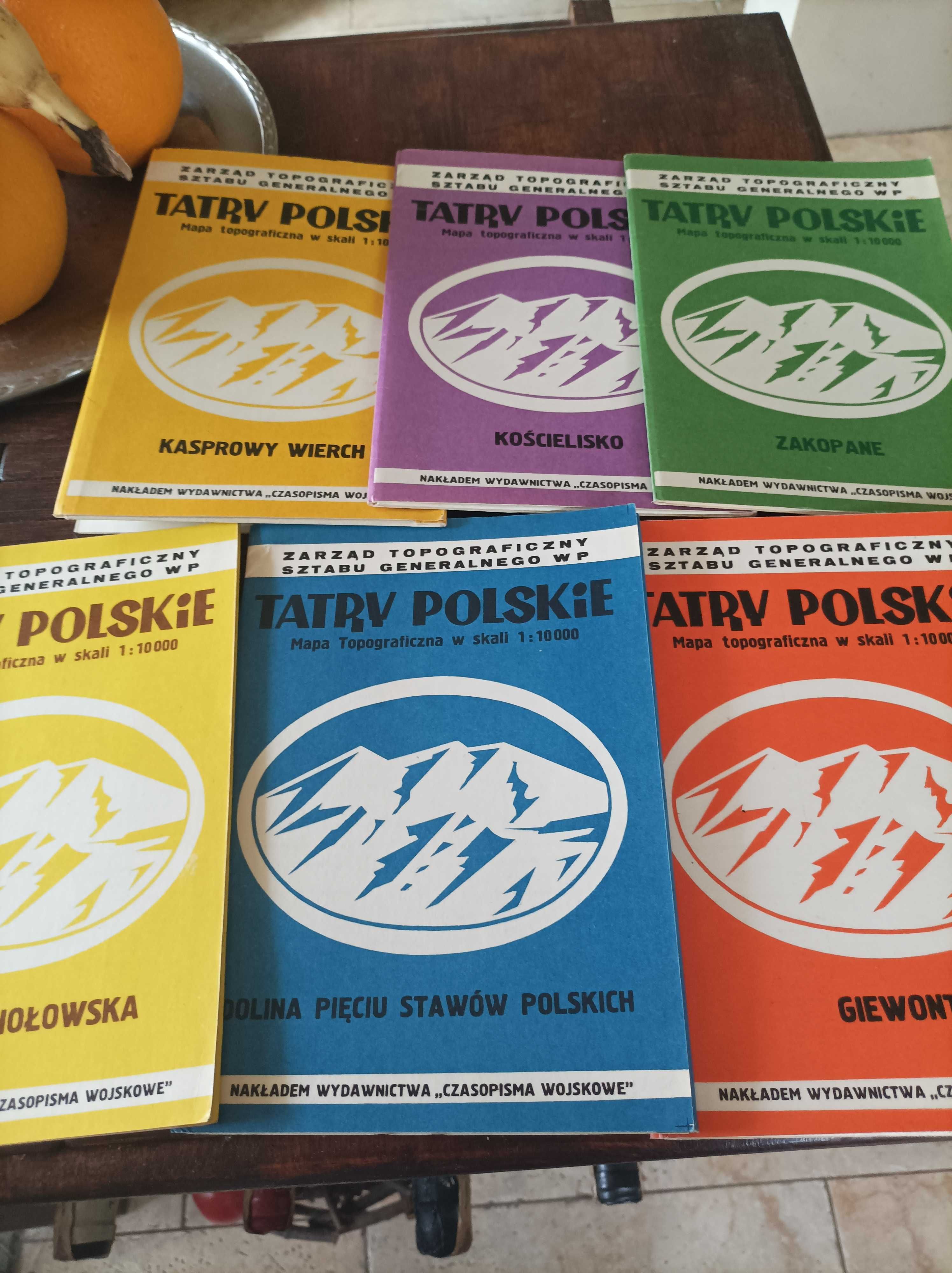 Kolekcjonerski zestaw map Tatry polskie zarząd top sztabu gen WP