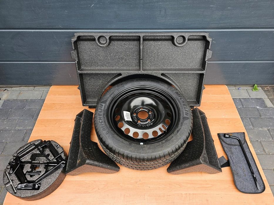 KOŁO DOJAZDOWE ZAPASOWE ZESTAW KLUCZ LEWAREK STYROPIAN OPEL ASTRA J KOMBI 17 CALI 5x115 225/50/17