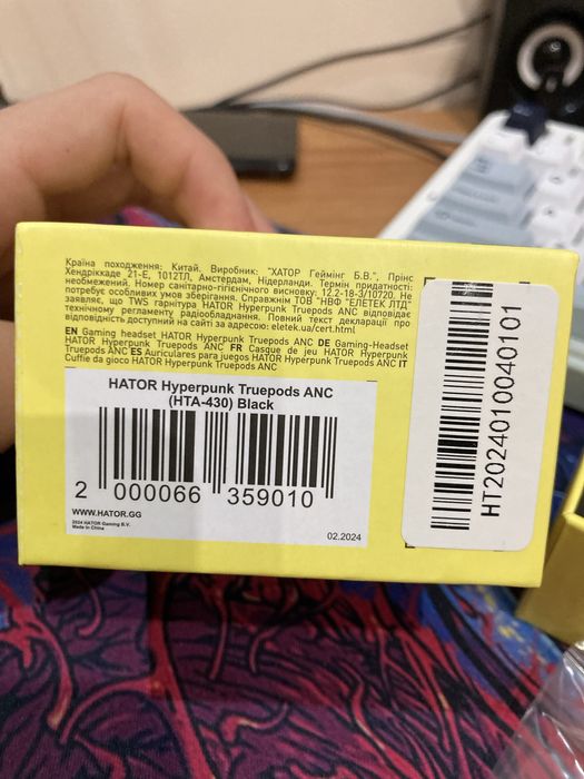 Безпровідні навушники hator hyperpunk truepods anc (hta-430) black