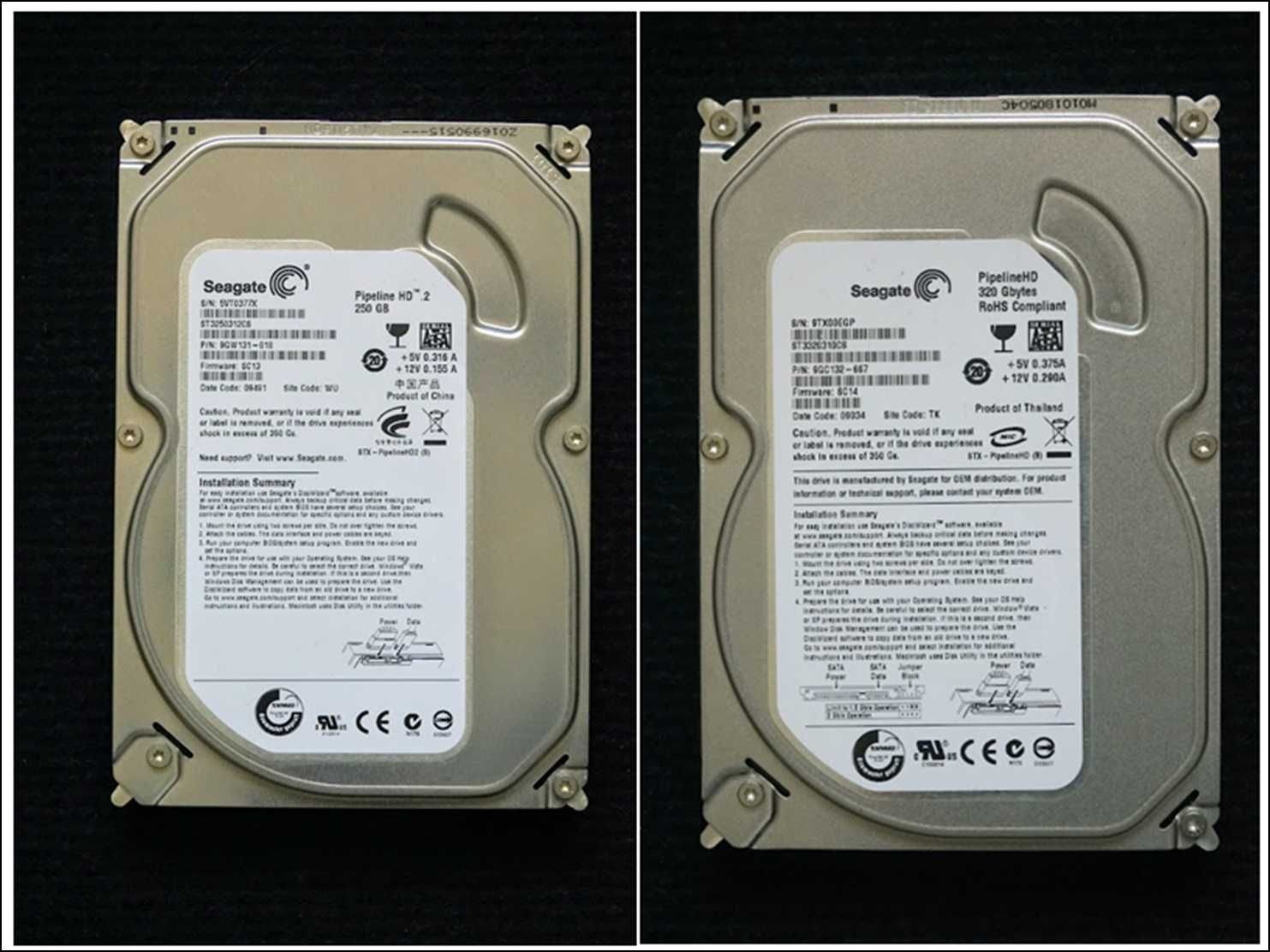 Disco armazenamento interno/externo desktop Seagate 320GB  250GB