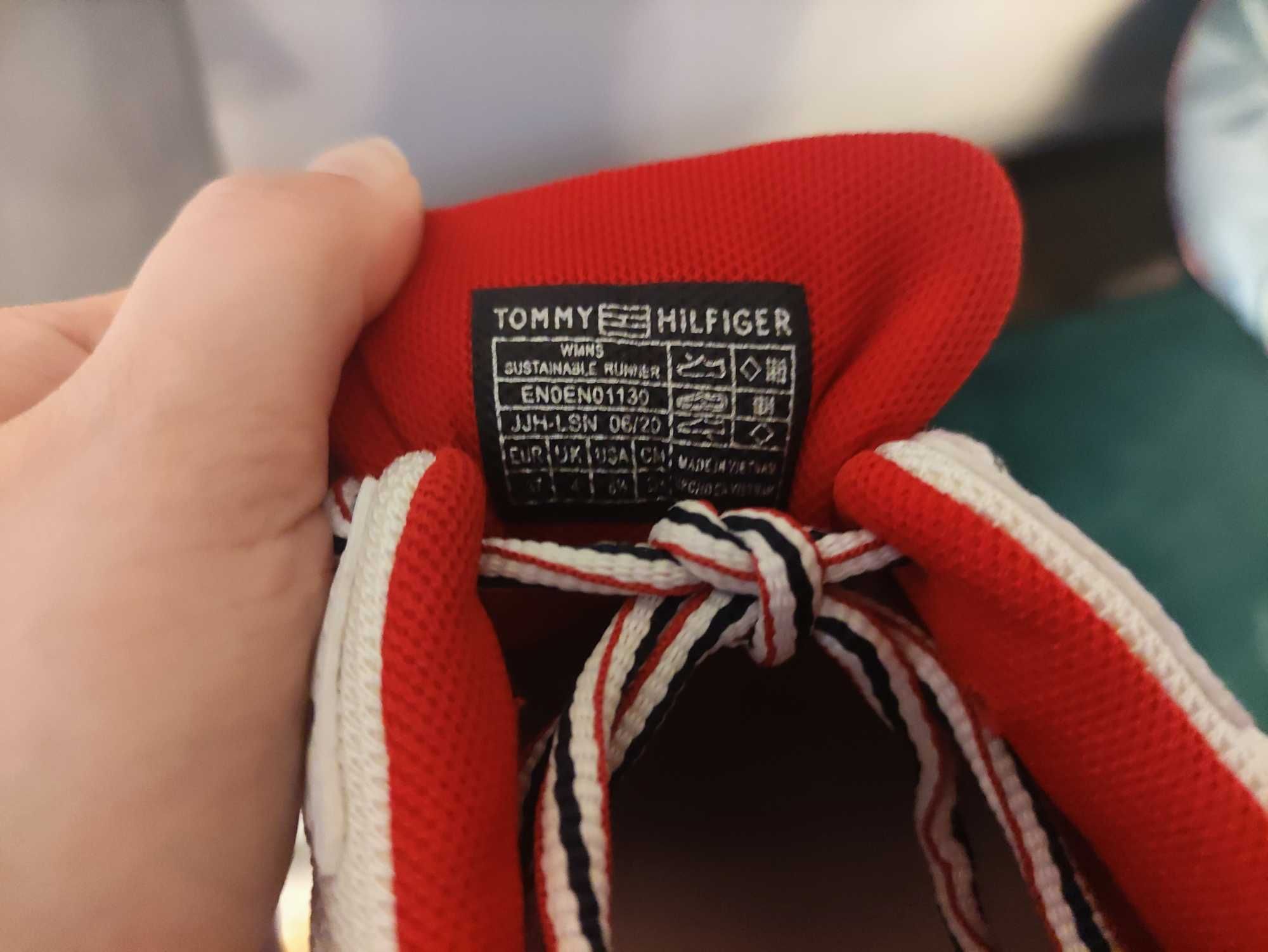 Tommy Hilfiger Jeans buty damskie sportowe adidasy do biegania białe