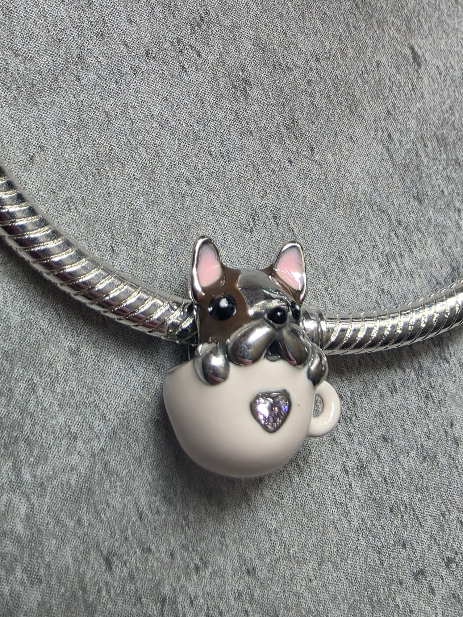 Charms do bransoletki modułowej srebro 925 piesek
