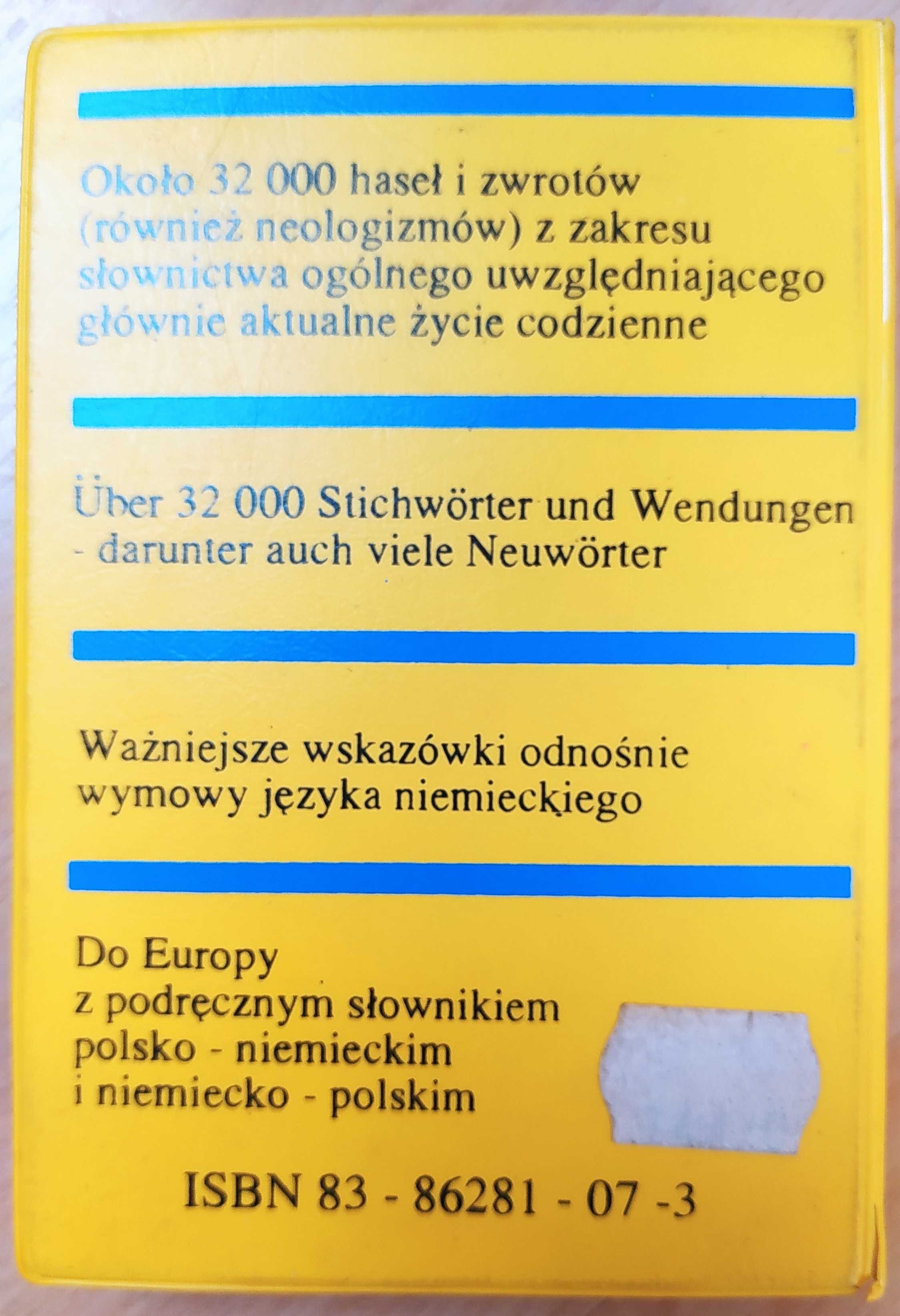 Podręczny słownik polsko-niemiecki Dutkiewicz Ostroróg 32 tys haseł