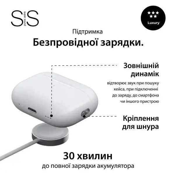 Бездротові Bluetooth-навушники SmartX Pro 2 Luxury вакуумні білі SAP2L