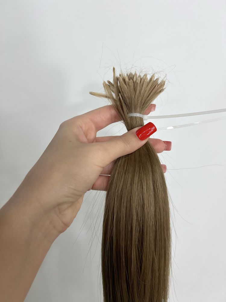 Натуральные волосы для наращивание премиум славянка капсулированные