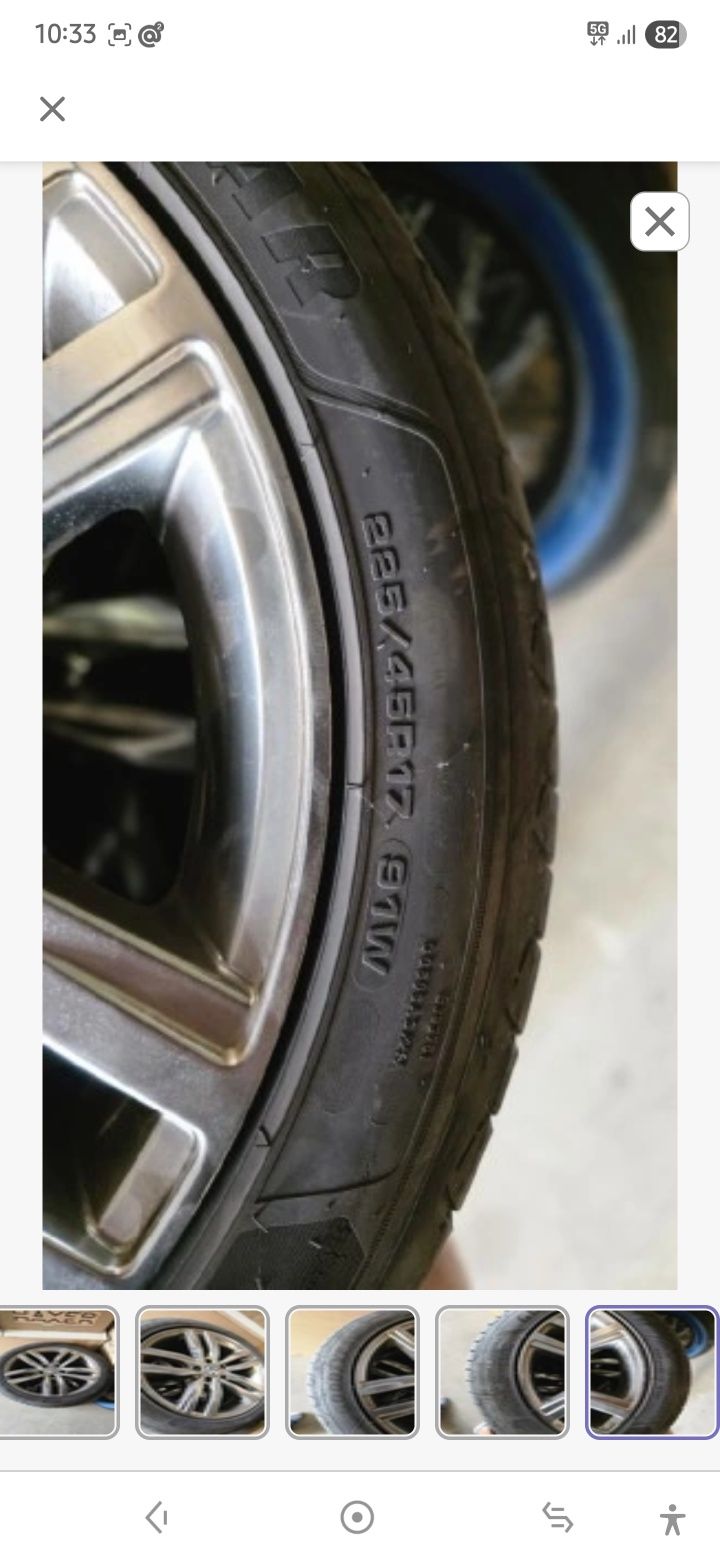 KOŁA ALUFELGI HB 17" 5x112 OPONY GOODYEAR 225/45R17 do VW i inne marki
