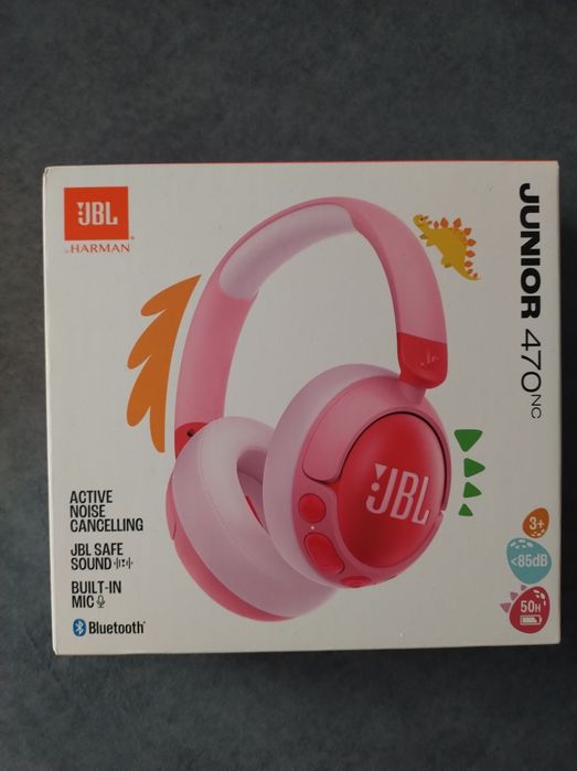 Słuchawki bezprzewodowe JBL Junior 470NC RÓŻOWE NOWE !!!
