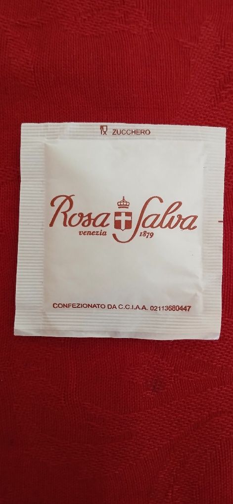 Pacote de açúcar Rosa Salva, Veneza