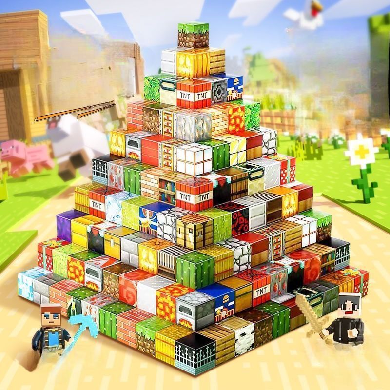 Магнітний конструктор майнкрафт minecraft поштучно на магнітах 3д 3d