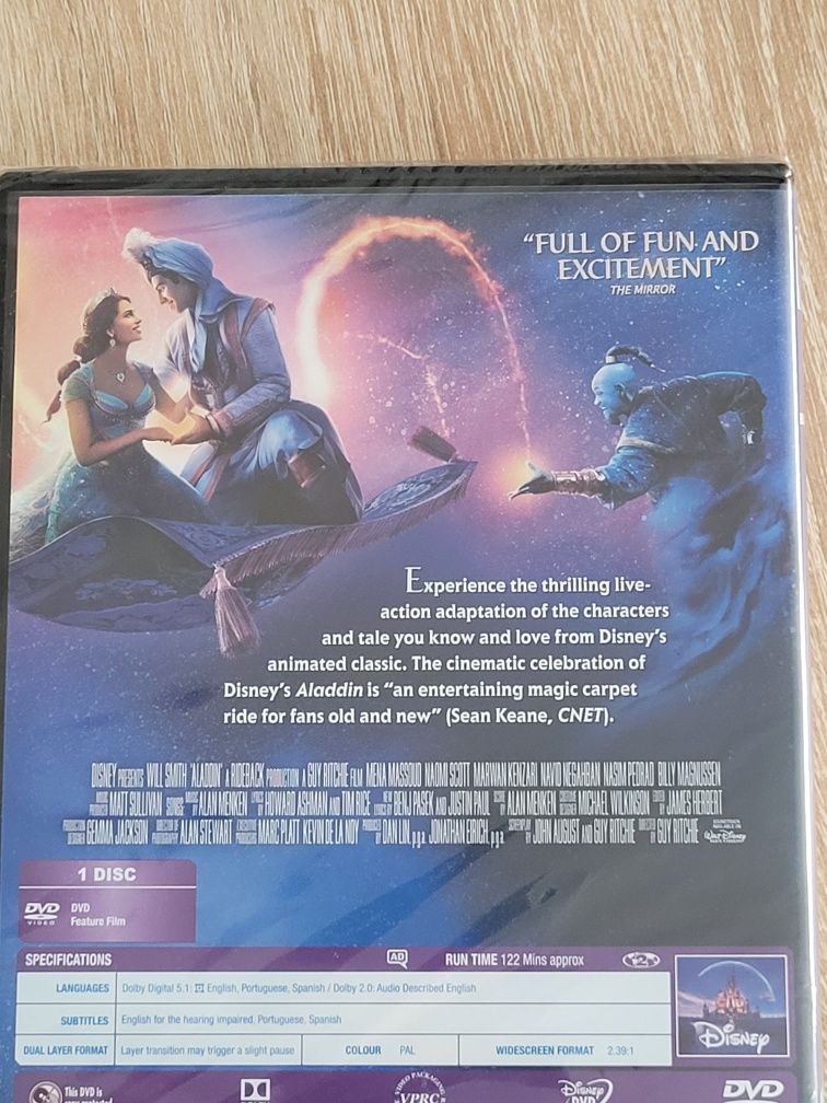 Aladdin Aladyn Film Disney DVD English Nowy