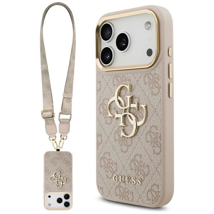 GUESS futerał do iPhone 17 Pro GUHCP17LP4G4BCSP różowy z