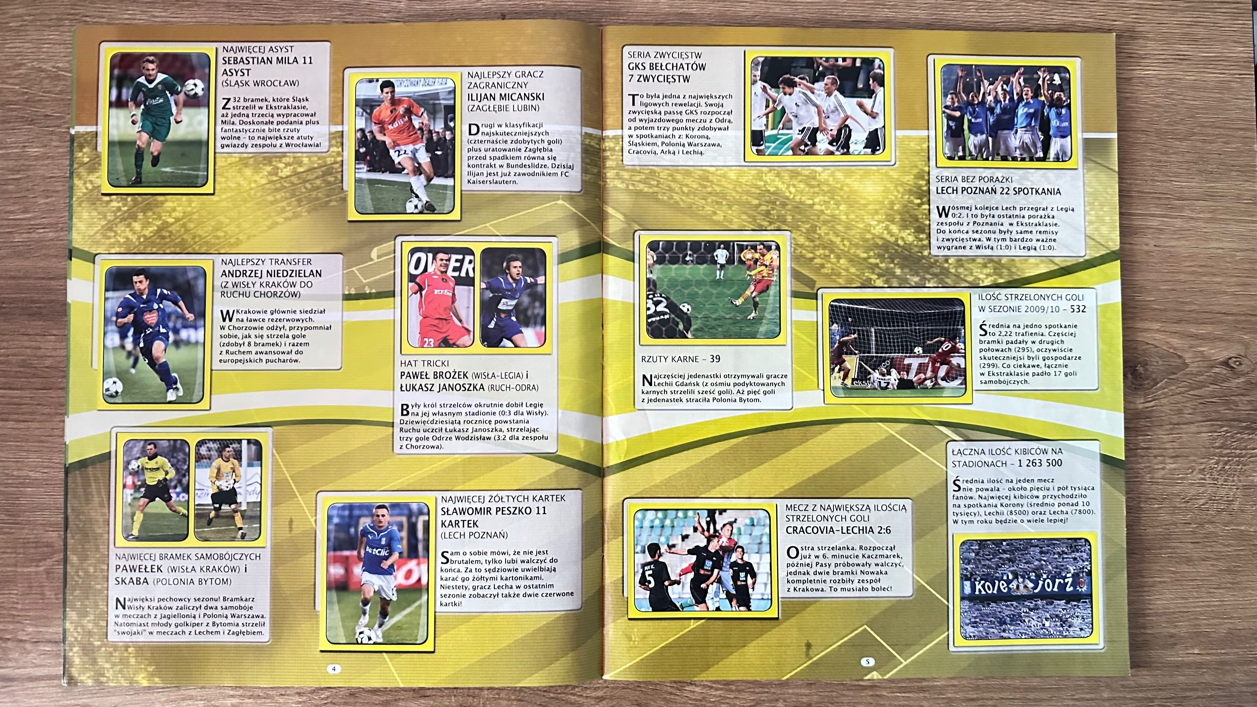 Ekstraklasa 2011 album do wyklejania PANINI niekompletny 339/340