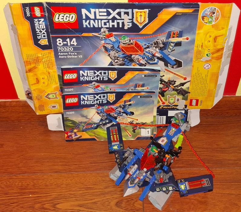Klocki Lego Nexo Knights 70320 Myśliwiec V2 Aarona 100% KOMPLETNE