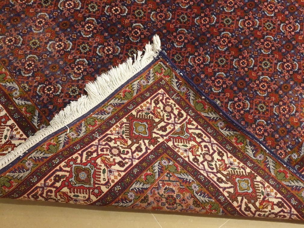 Bidjar Takab 360 # 260 Ręcznie tkany z wełny kork perski dywan z Iranu