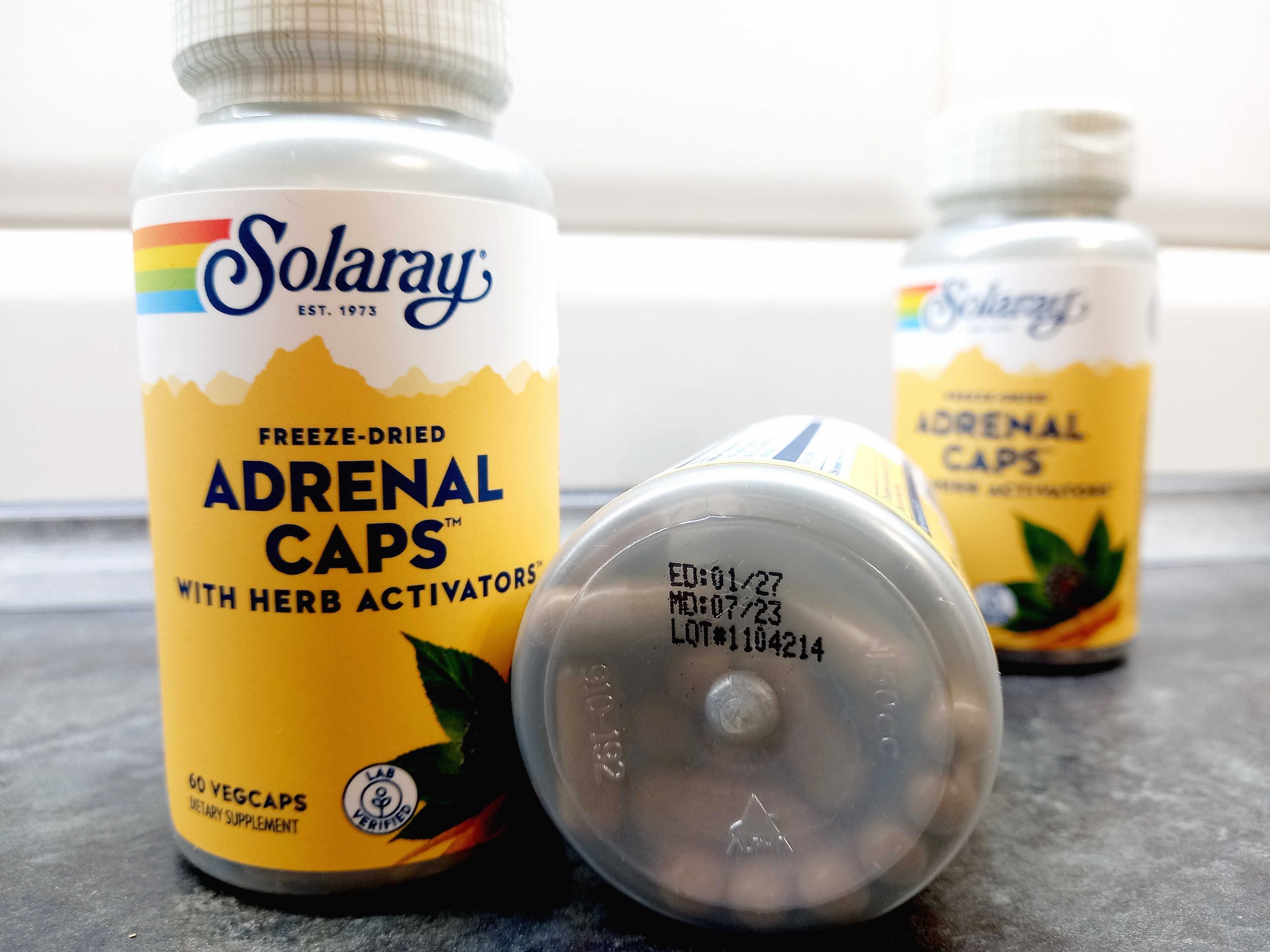 Solaray, Adrenal Caps (60 капс.), концентрат надпочечников, от стресса