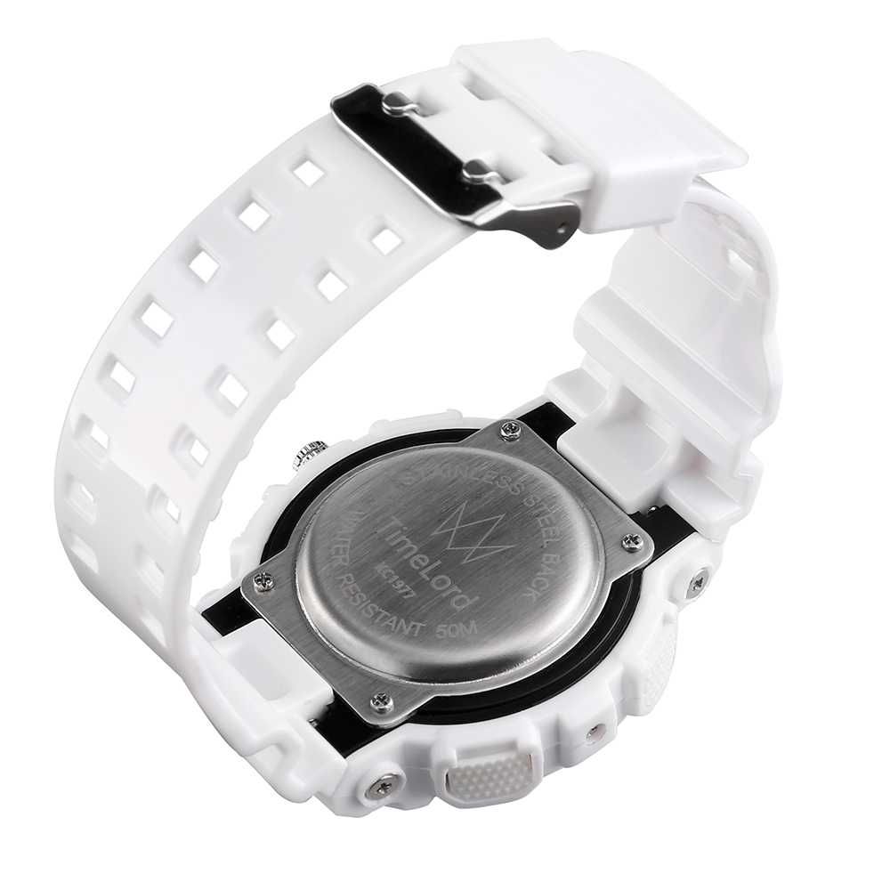 Zegarek S-SHOCK biały elektroniczno-analogowy