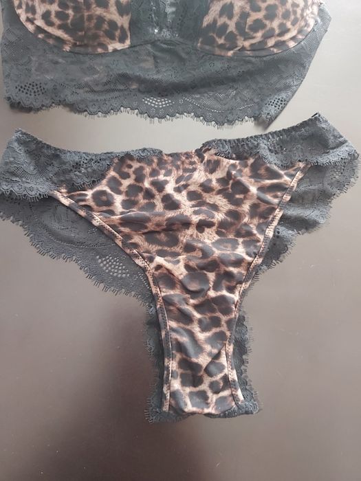 Komplet bielizny intimissimi panterka sexi asia 70C S brazyliany