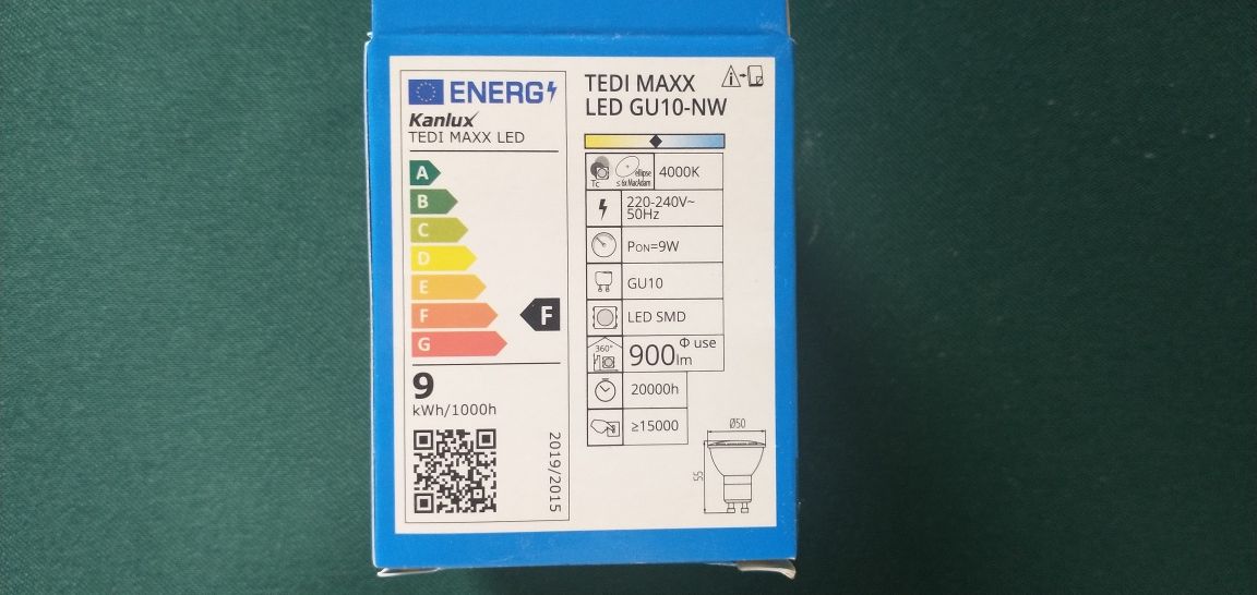 Żarówka LED TEDI MAXX LED GU10-NW 9W biała neutralna