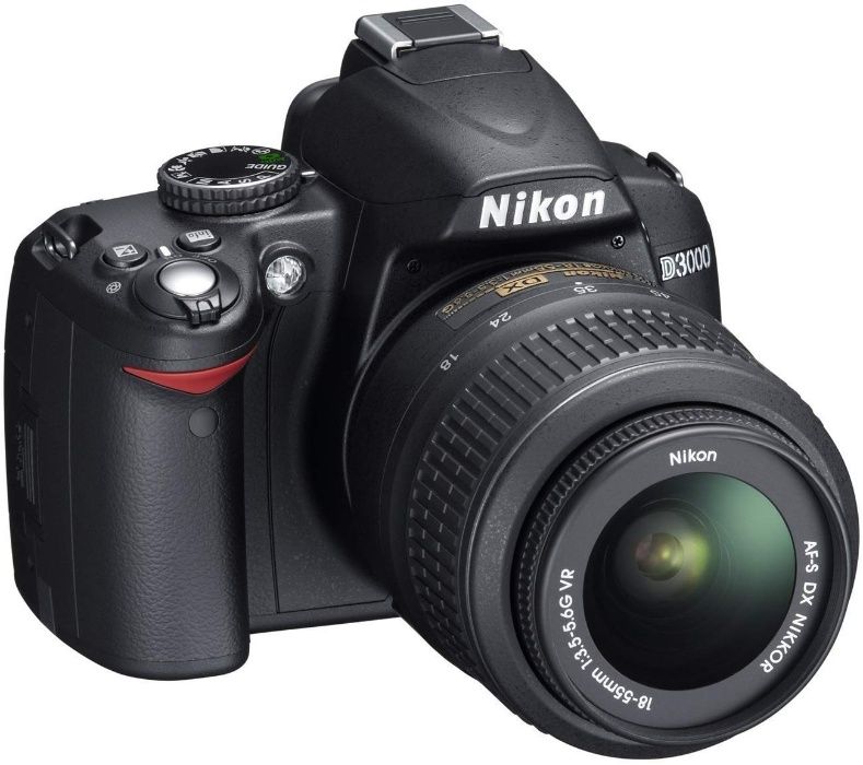 Nikon D3000 Câmara Digital SLR com lente 18-55 VR + Bolsa Lowe Pro