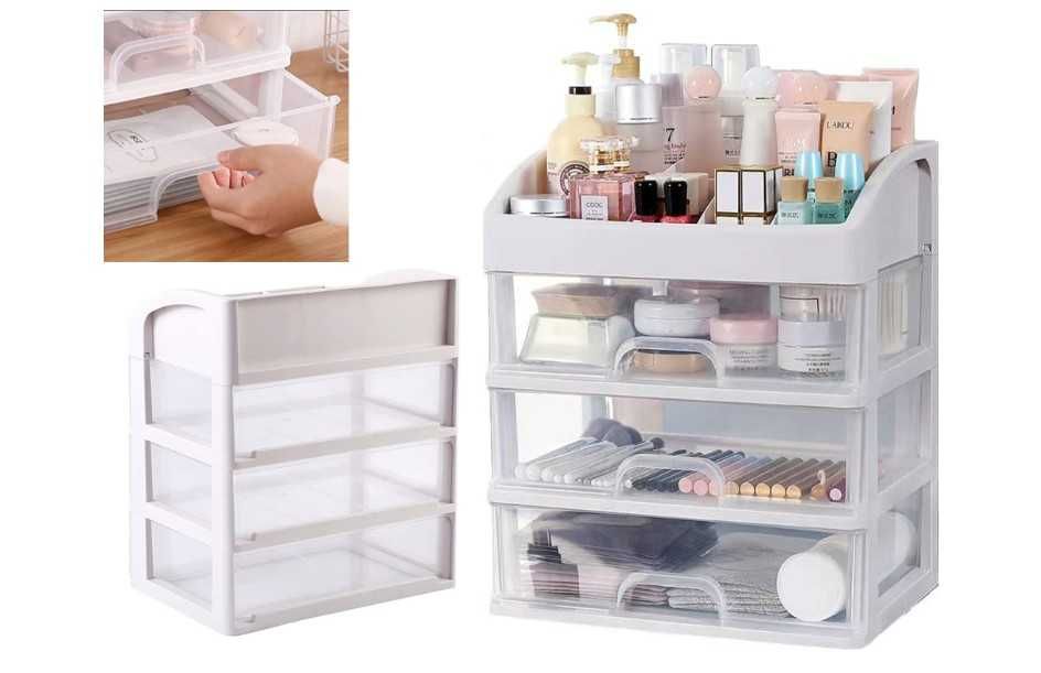 Szkatułka Elegancki Organizer na Kosmetyki szuflady xxl