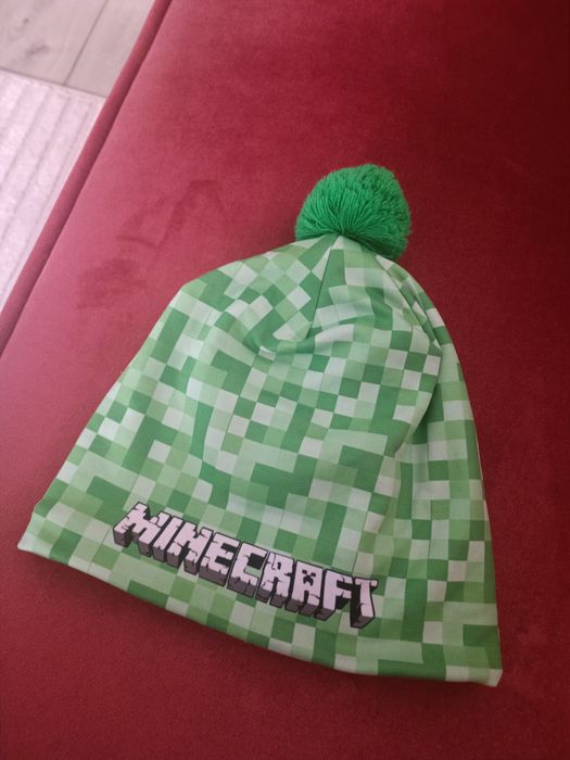 Czapka zimowa na polarze dla chłopca minecraft r.L