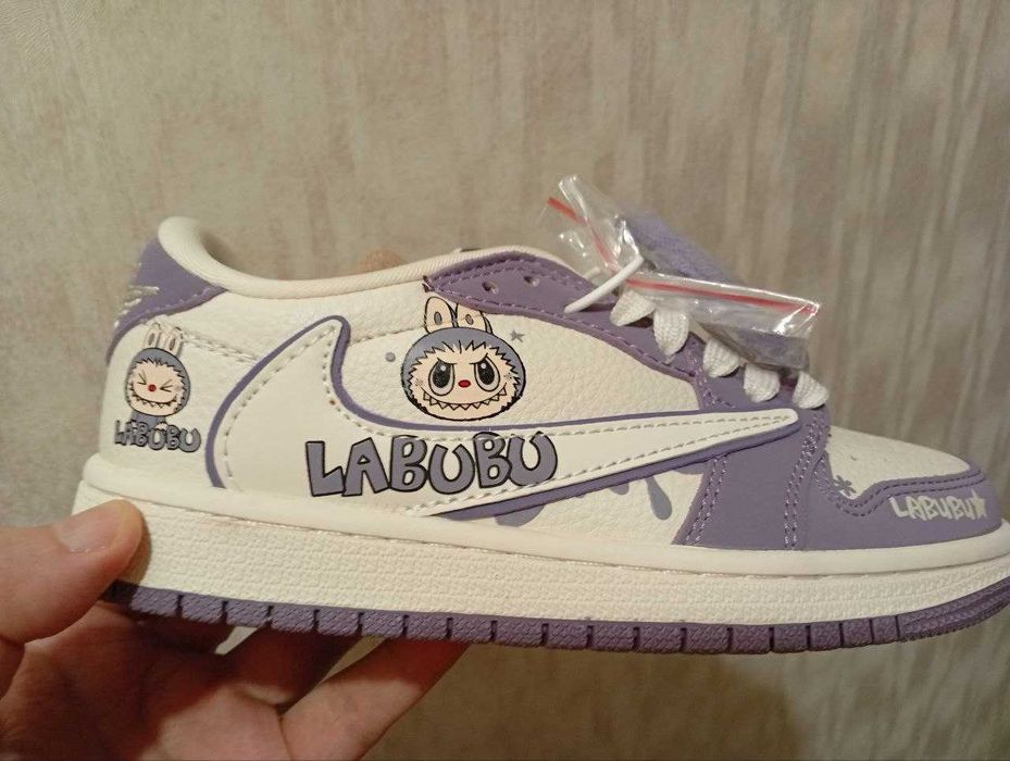 Кросівки Nike Dunk Air Jordan x Travis Scott x Labubu Purple