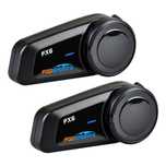 Interkom Motocyklowy Fodsports Fx6 Dwupak (Czarny)