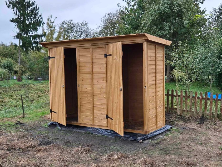 Domek narzędziowy drewniany 3x1 m na narzędzia do ogrodu ROD szopa