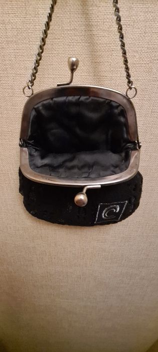 Сумка жіноча чорна, шерстяна,  не велика