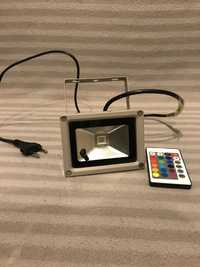 Reflektor wodoodporny LED 10W Eco - RGB + pilot