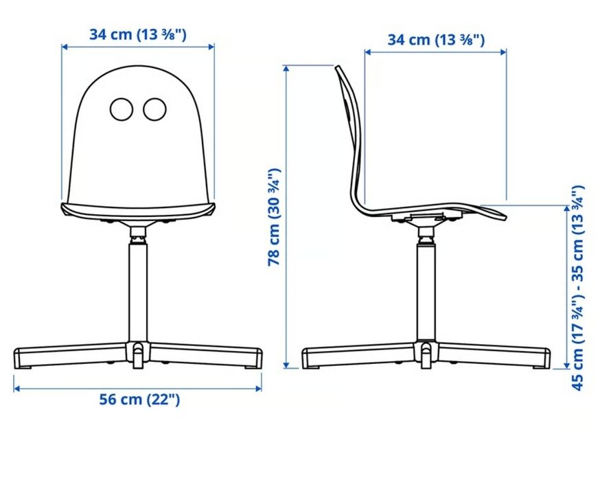 Krzesło dziecie do biurka ikea