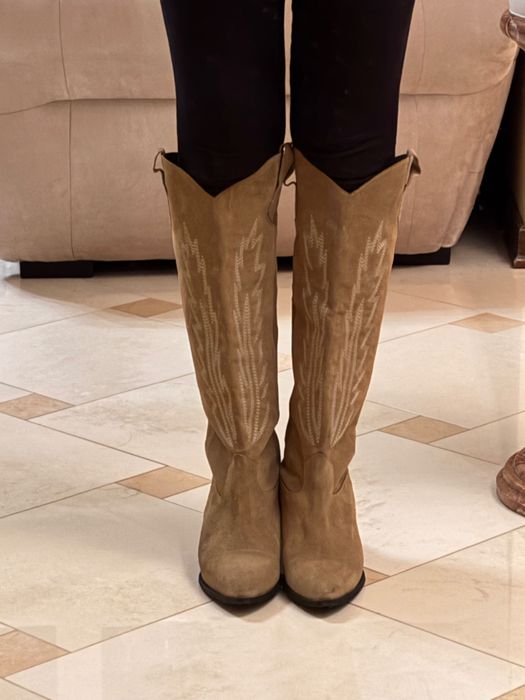 Чоботи казаки замшеві