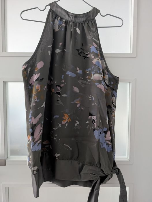 Szara bluzka Vero Moda elegancka z wiązaniem, rozmiar L!