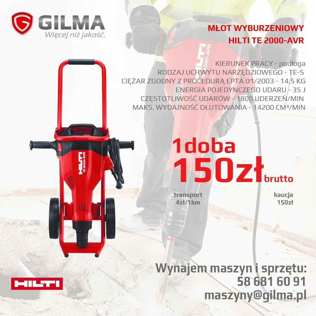 Wypożyczalnia, Młot Młoty wyburzeniowy Hilti TE 2000 14.5 kg, Wynajem