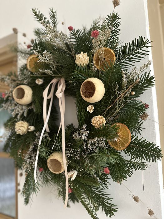 Wianek swiateczno zimowy natural jodla