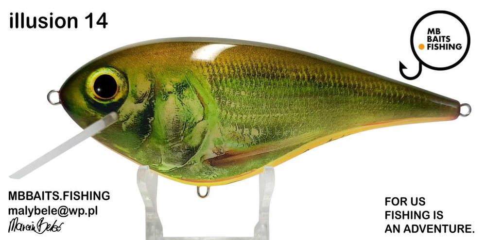 Wobler szczupak/sum illusion 14cm Hand Made