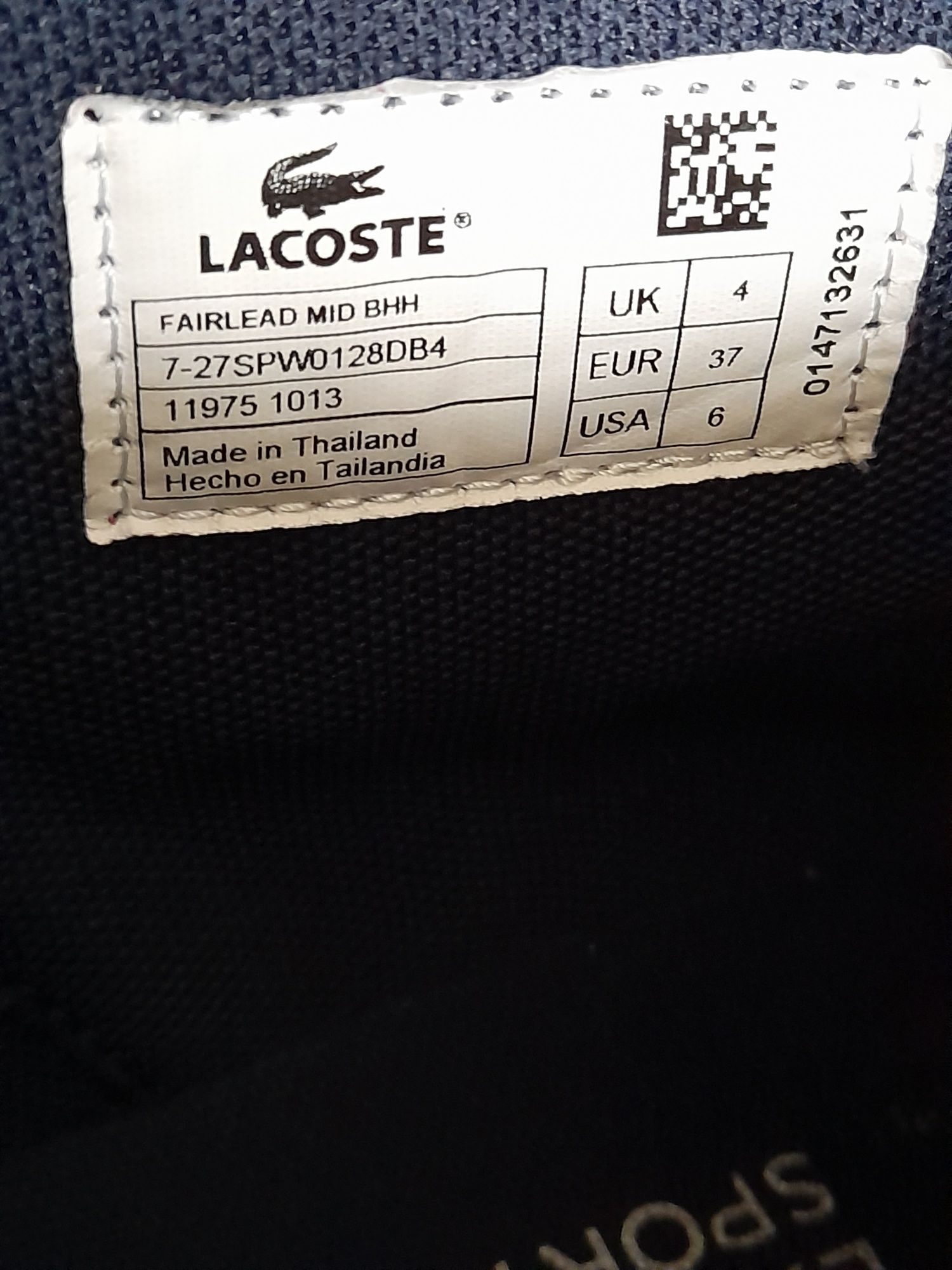 Lacoste 37 р. хайтопи