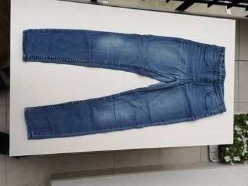 Elastyczne jeansy dla dziewczynki h&m 140 kieszenie