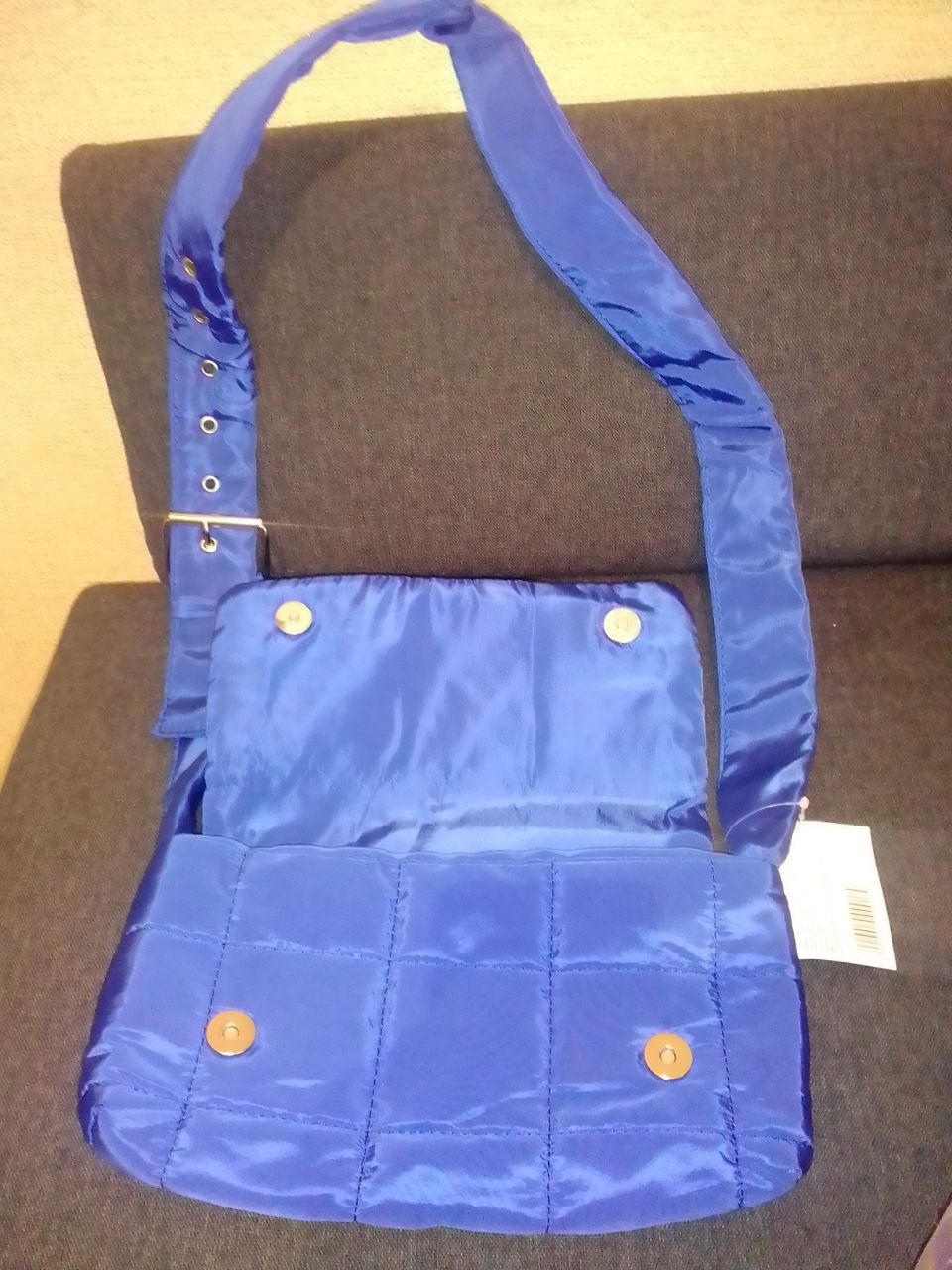 Новая синяя сумка клатч с биркой на подарок / синя сумка з біркою