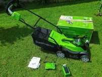 GREENWORKS G40LM35 kosiarka akumulatorowa pełny komplet powystawowa