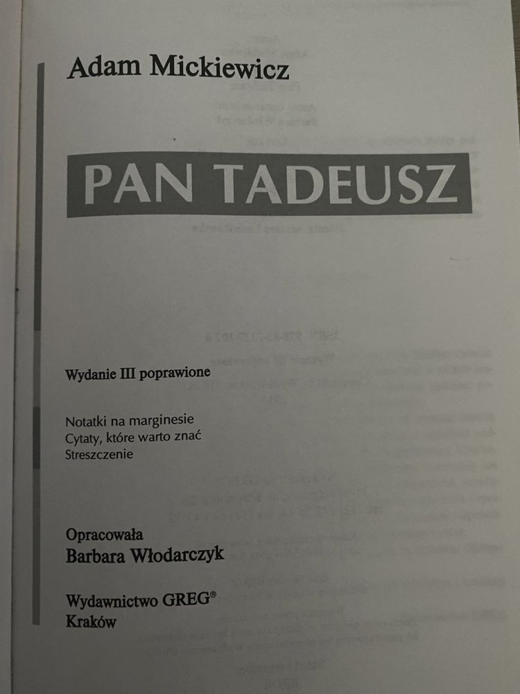 ,,Pan Tadeusz”- Adam Mickiewicz