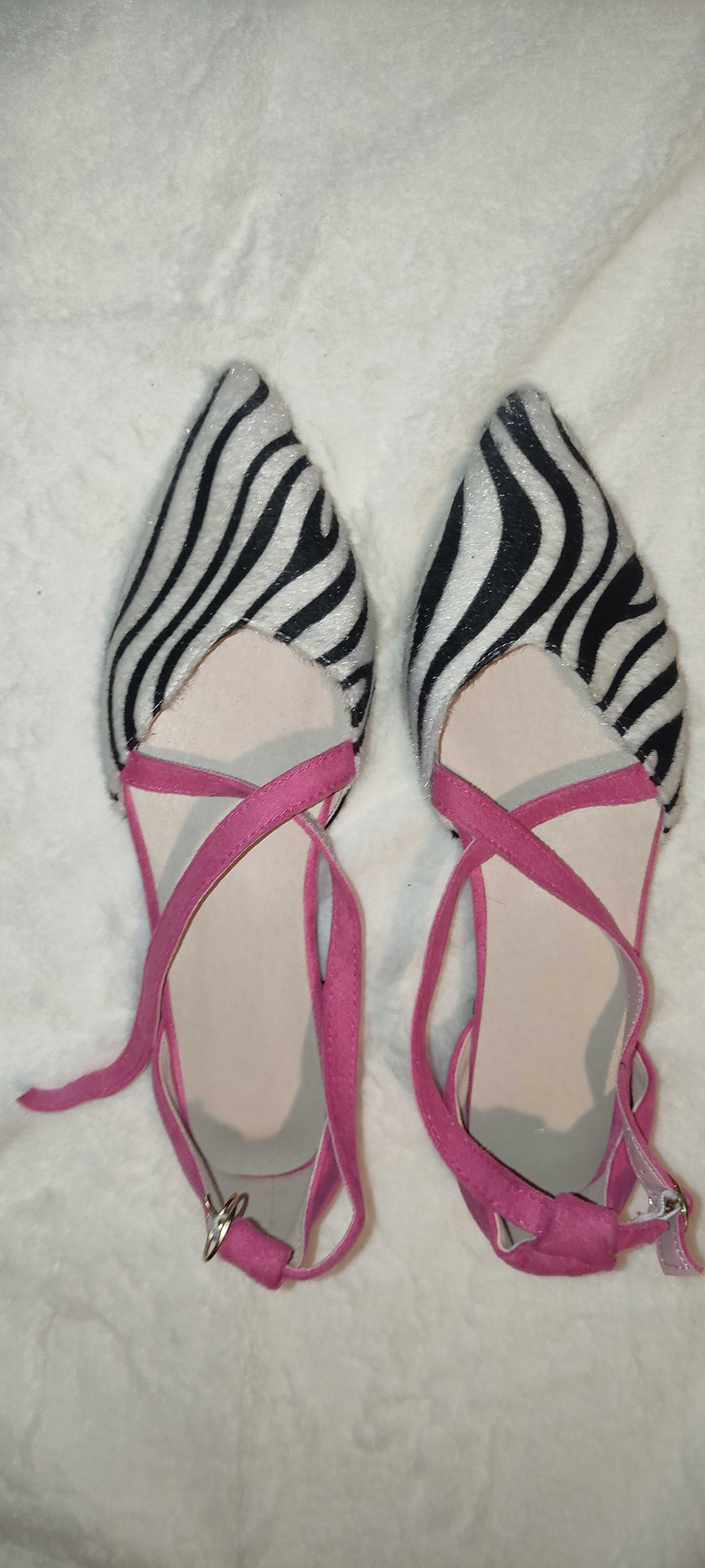 Sapatos aimeela zebra/rosa