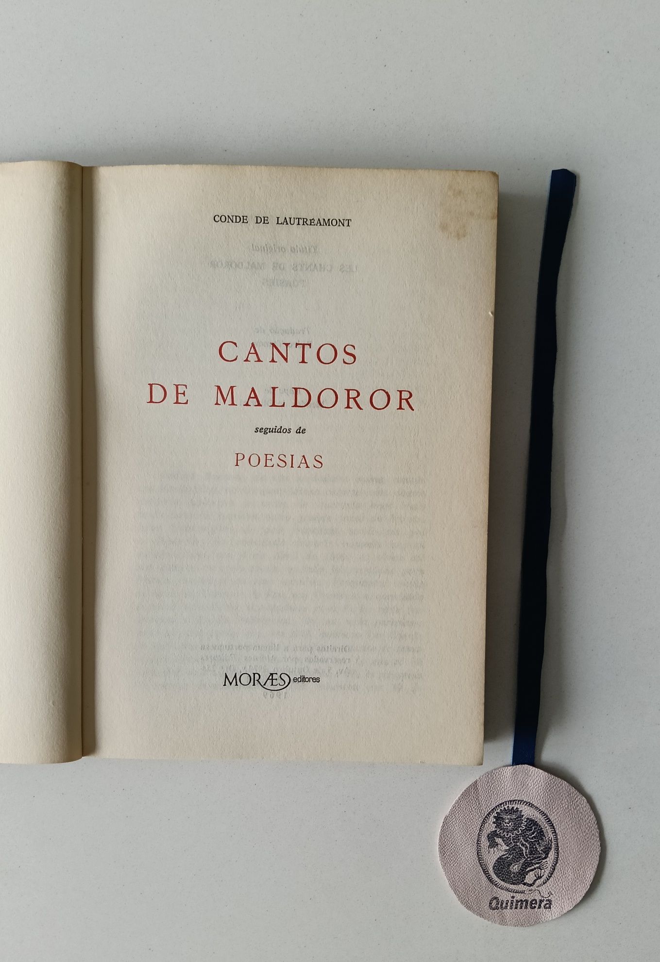 Cantos de Maldoror, Conde de Lautréamont