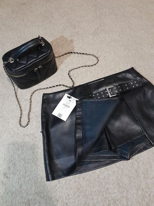 Спідниця шкіряна Bershka, міні-спідниця opium