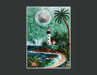 Plakat PREMIUM latarnia mozaika 3 do salonu - 50x70 cm