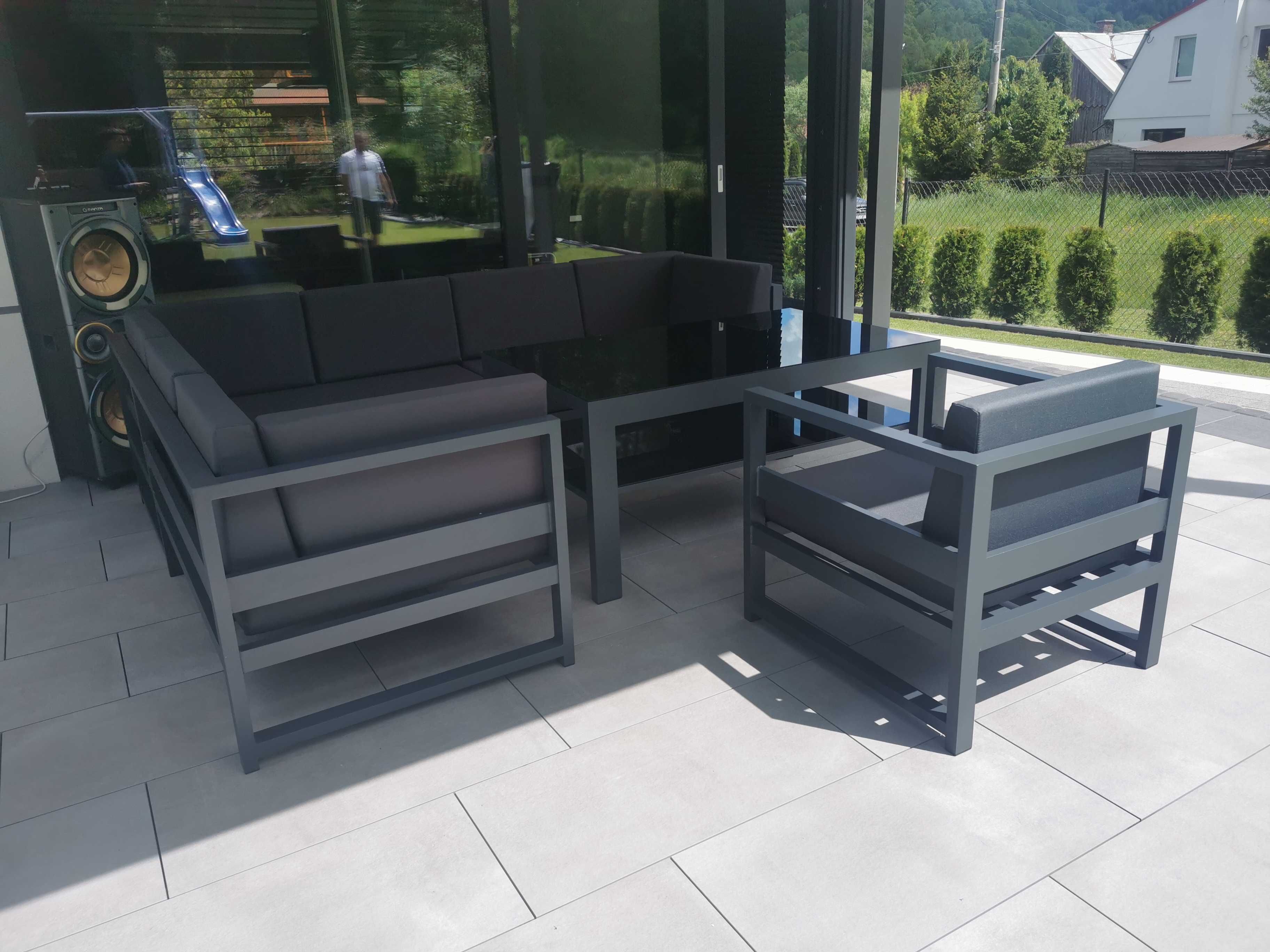 Meble tarasowe modułowe ogrodowe nowoczesne gruby profil ALUMINIUM PL