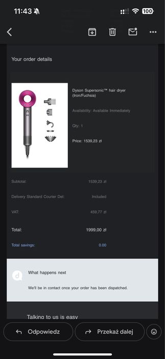 Suszarka Dyson Supersonic Stal / Fuksja