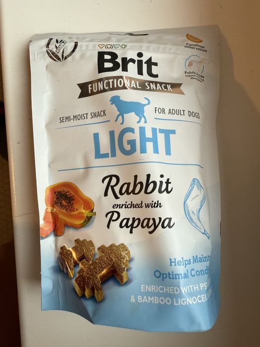 Karma przysmak snacki dla psa Brit light rabbit papaya