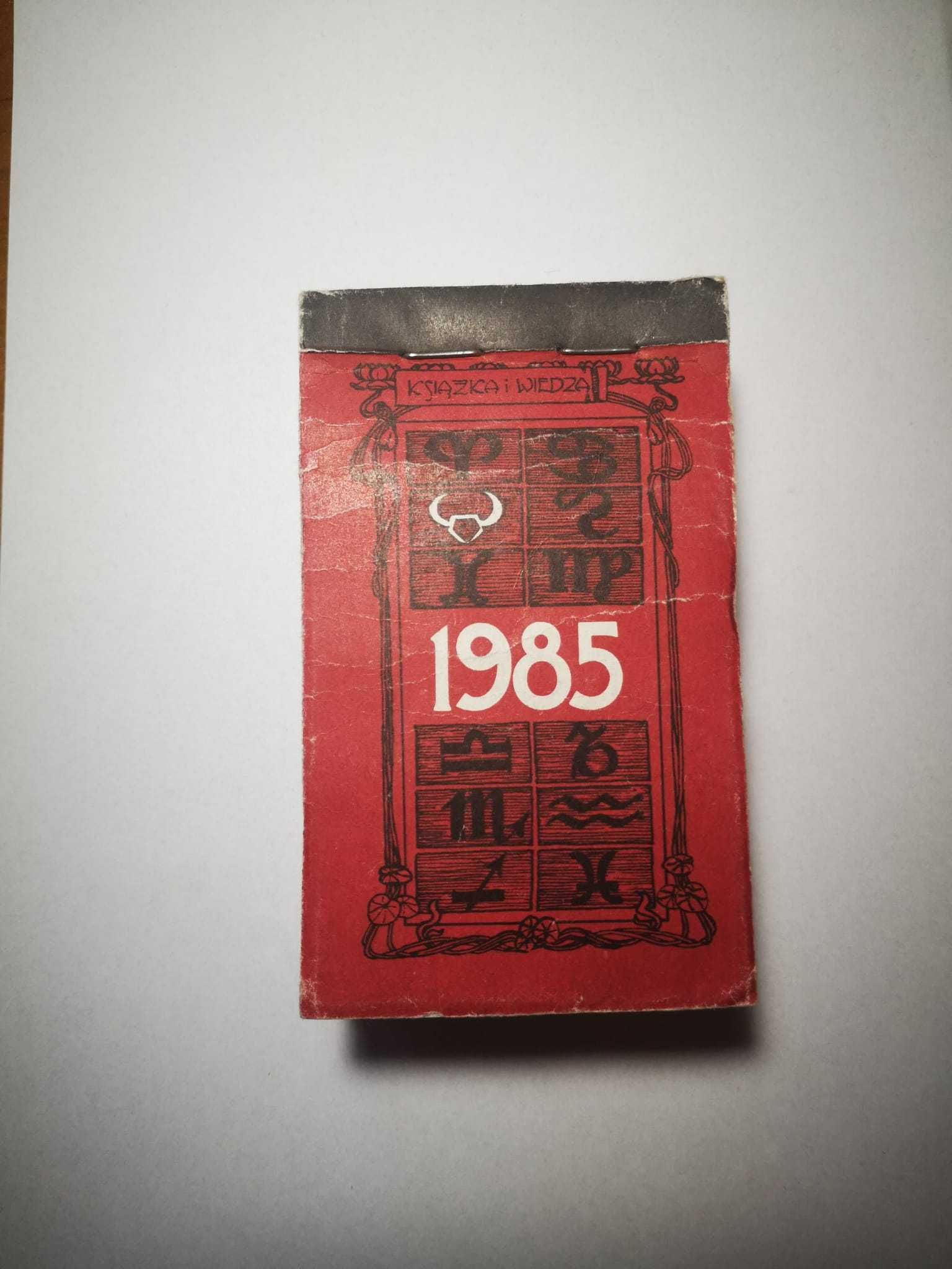 Kalendarz zdzierak 1985 kompletny kalendarz listkowy